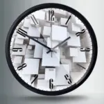 Nordic Silent Wall Clock for Livingroom 12.6 Inches