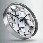 Nordic Silent Wall Clock for Livingroom 12.6 Inches