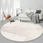 Nordic Stone Pattern Round Carpets Living Room Rugs Large Size for Kids Room