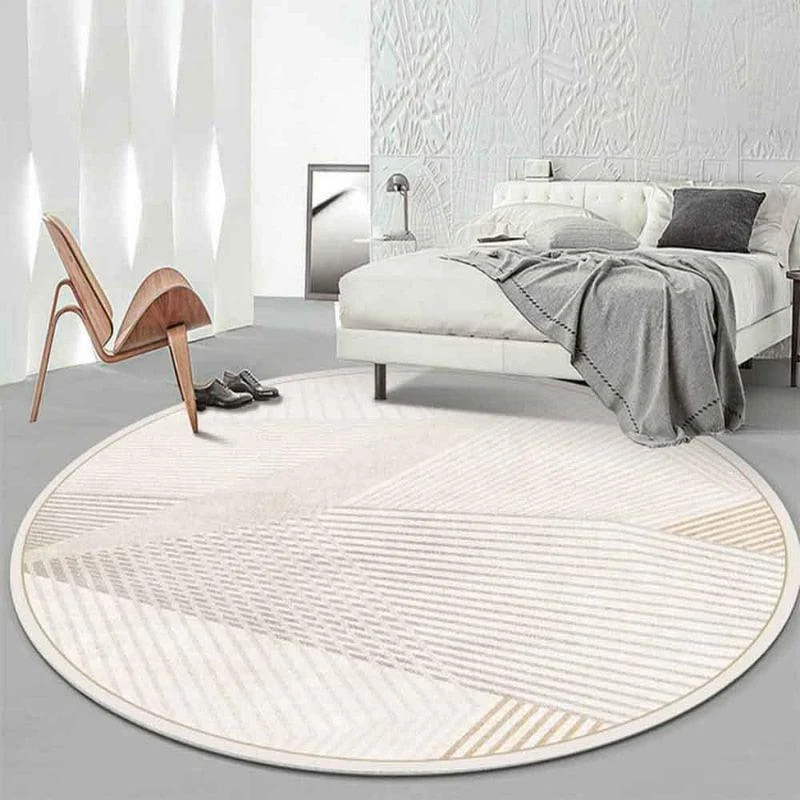 Nordic Stone Pattern Round Carpets Living Room Rugs Large Size for Kids Room -