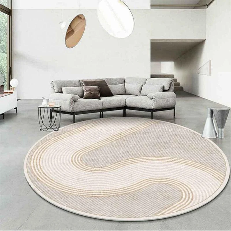 Nordic Stone Pattern Round Carpets Living Room Rugs Large Size for Kids Room -