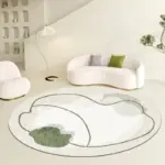 Nordic Stone Pattern Round Carpets Living Room Rugs Large Size for Kids Room
