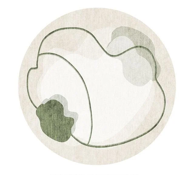 Nordic Stone Pattern Round Carpets Living Room Rugs Large Size for Kids Room -