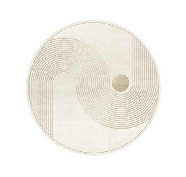 Nordic Stone Pattern Round Carpets Living Room Rugs Large Size for Kids Room -