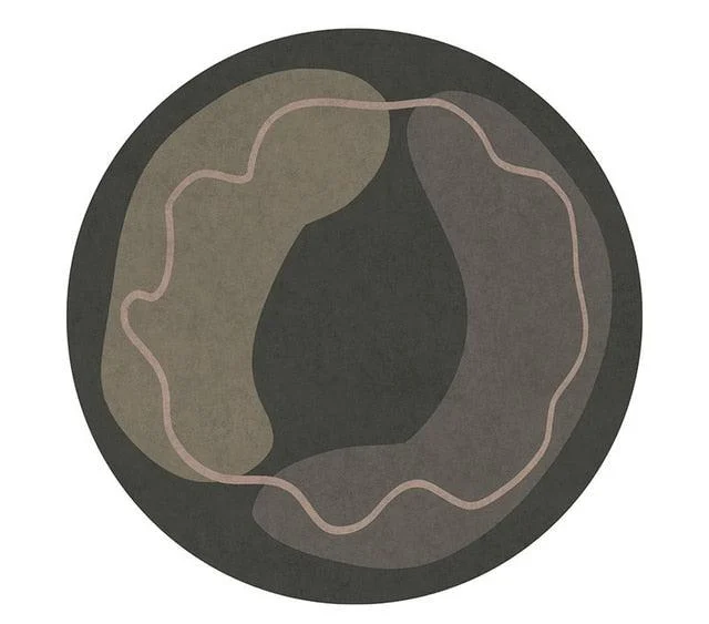 Nordic Stone Pattern Round Carpets Living Room Rugs Large Size for Kids Room -