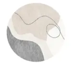 Nordic Stone Pattern Round Carpets Living Room Rugs Large Size for Kids Room