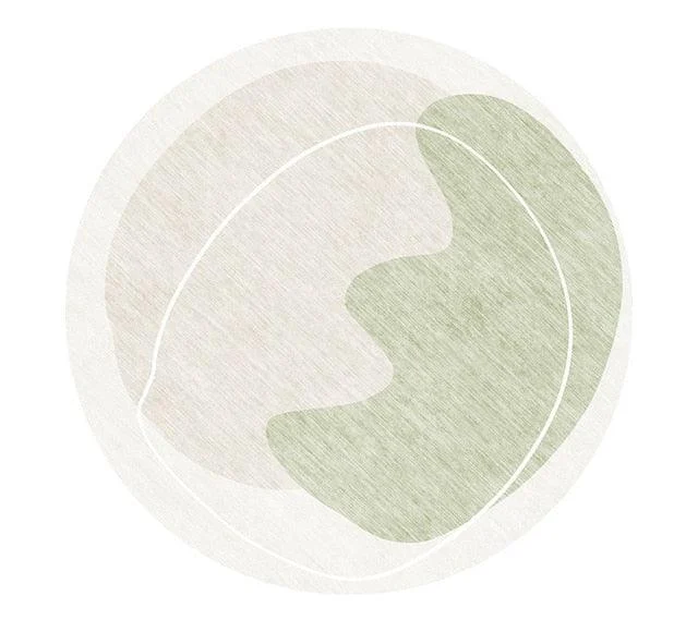 Nordic Stone Pattern Round Carpets Living Room Rugs Large Size for Kids Room -