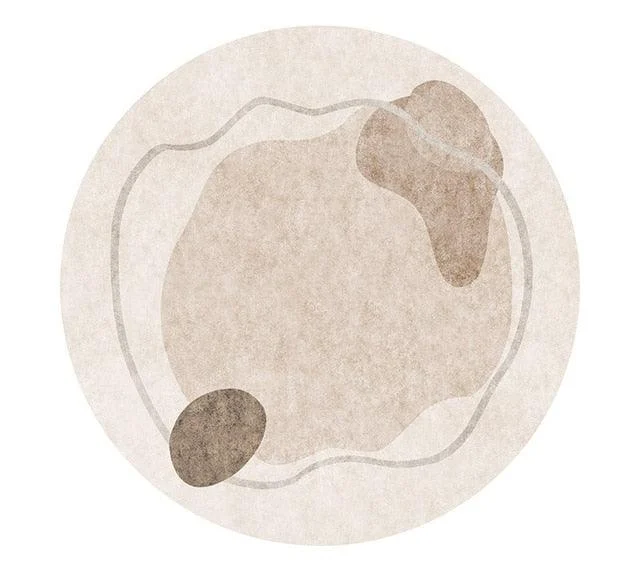 Nordic Stone Pattern Round Carpets Living Room Rugs Large Size for Kids Room -