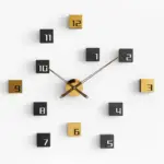 Nordic Style 3D Creative Silent Wall Clock for Livingroom