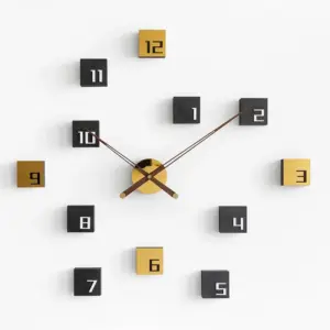 Nordic Style 3D Creative Silent Wall Clock for Livingroom