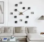 Nordic Style 3D Creative Silent Wall Clock for Livingroom