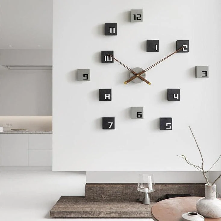Nordic Style 3D Creative Silent Wall Clock for Livingroom -