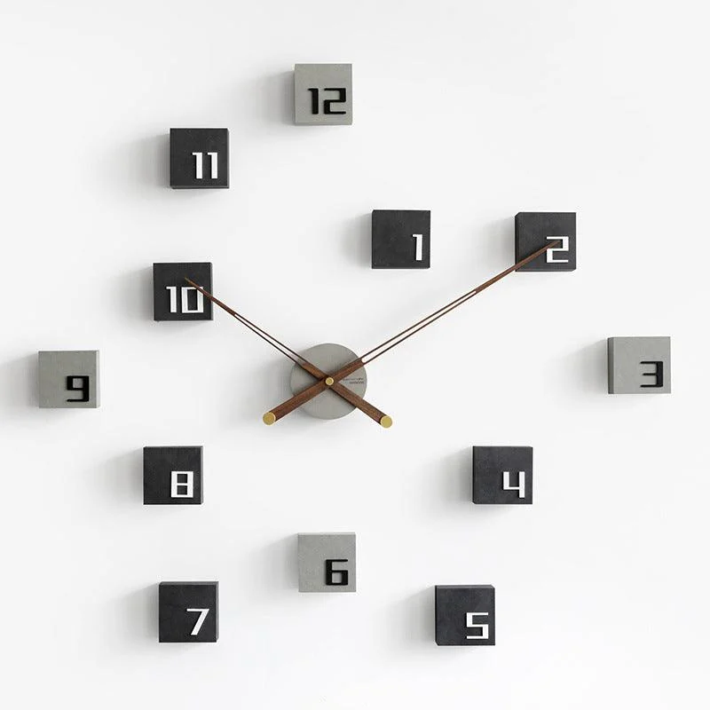 Nordic Style 3D Creative Silent Wall Clock for Livingroom -