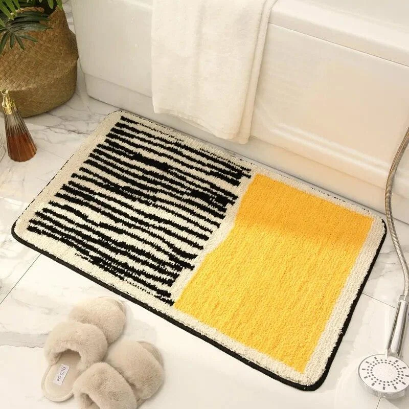 Nordic Style Abstract Hand-Crafted Bath Mat -