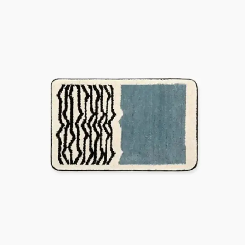 Nordic Style Abstract Hand Crafted Bath Mat