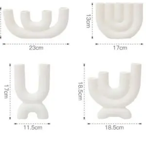 Nordic Style Ceramic Arch Candle Holder - 