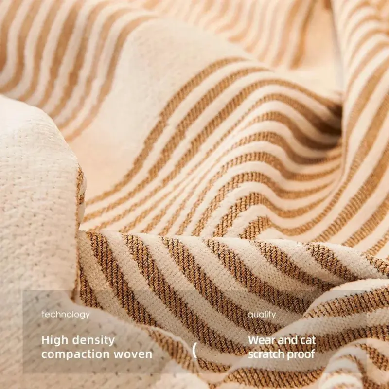Nordic Tassel Sofa Blanket All Season Cotton Cover with Anti Cat Scratch Protection