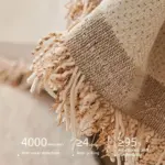 Nordic Tassel Sofa Blanket All Season Cotton Cover with Anti Cat Scratch Protection