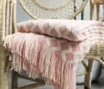 Nordic Two Tone Knitted Blanket