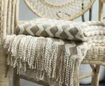 Nordic Two Tone Knitted Blanket