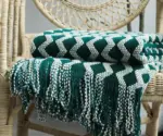 Nordic Two Tone Knitted Blanket