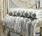 Nordic Two Tone Knitted Blanket