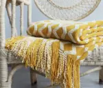 Nordic Two Tone Knitted Blanket