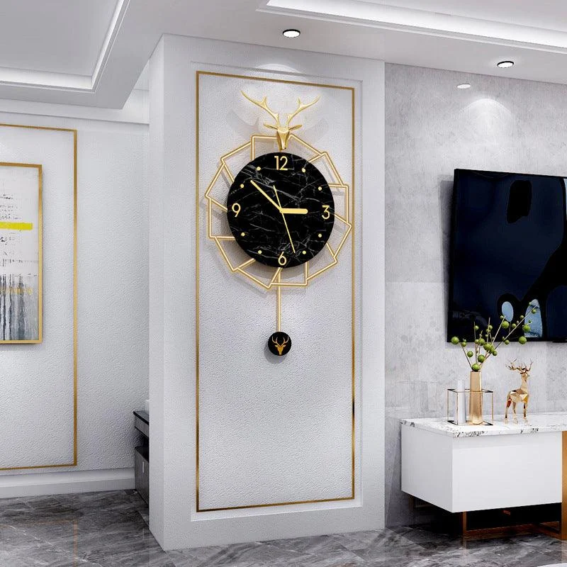 Nordic Wall Decoration Silent Pendulum Clock for Livingroom -