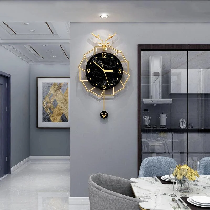 Nordic Wall Decoration Silent Pendulum Clock for Livingroom -