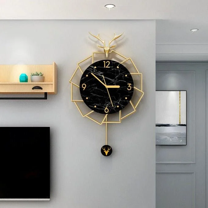Nordic Wall Decoration Silent Pendulum Clock for Livingroom -