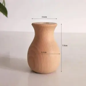 Nordic Wood Bloom: Minimalist Vase for Stylish Plant Arrangements