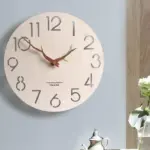 Nordic Wood Textured Battery Operated Silent Wall Clock 12 Inches