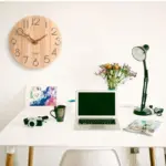 Nordic Wood Textured Battery Operated Silent Wall Clock 12 Inches