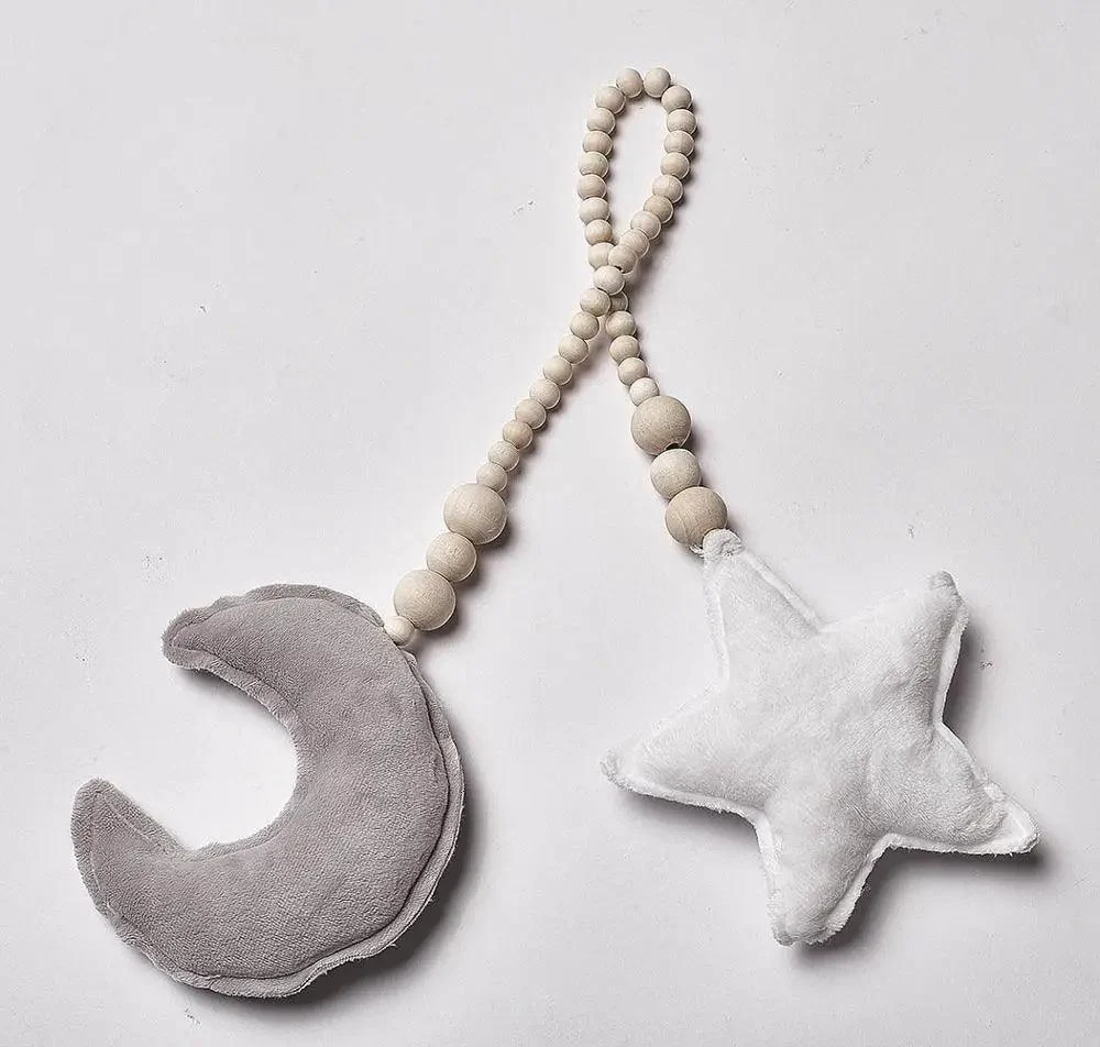 Nordic Wooden Beads Ornament: Celestial Décor -