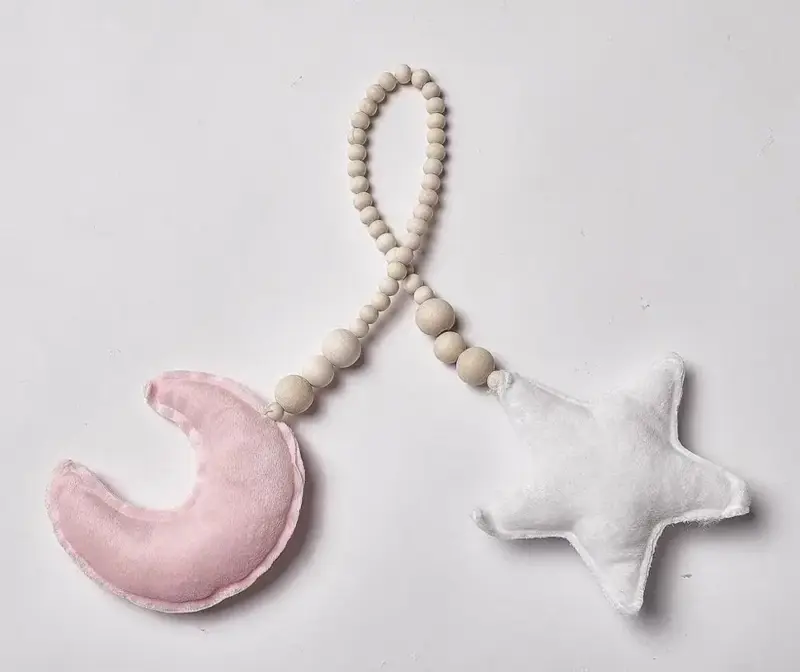 Nordic Wooden Beads Ornament Celestial Decor