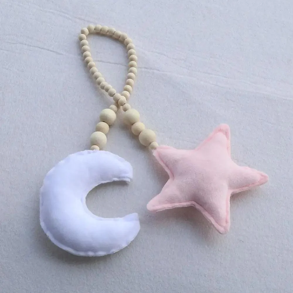 Nordic Wooden Beads Ornament: Celestial Décor -