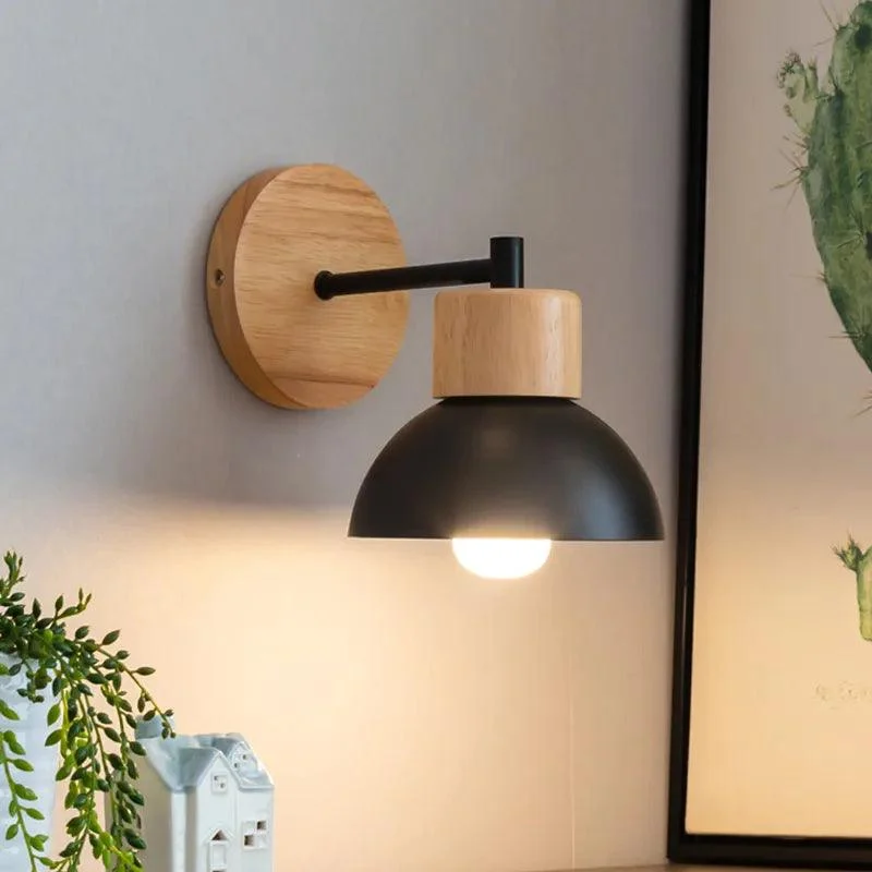 Nordic Wooden Wall Lamp -