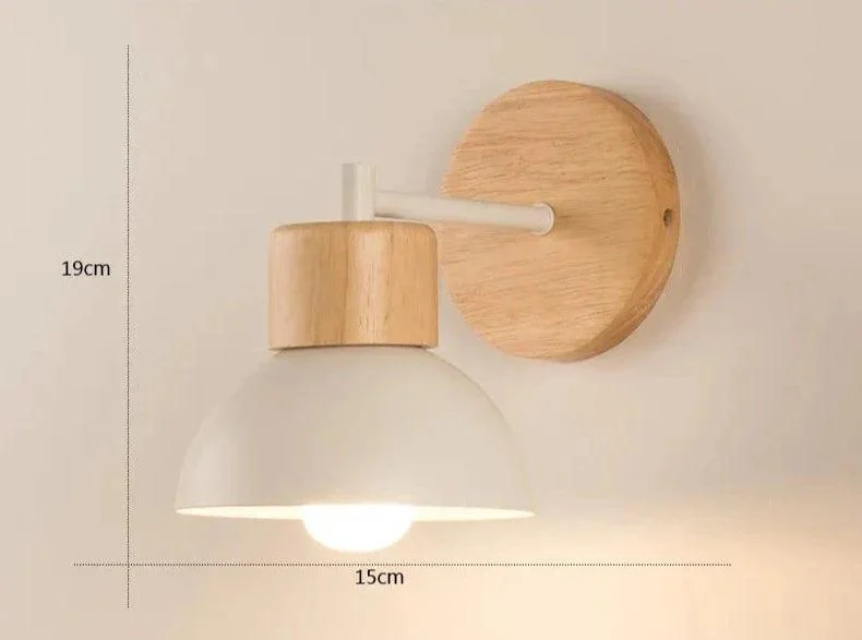 Nordic Wooden Wall Lamp -