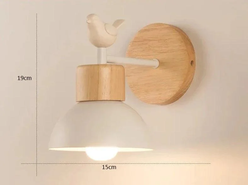 Nordic Wooden Wall Lamp -