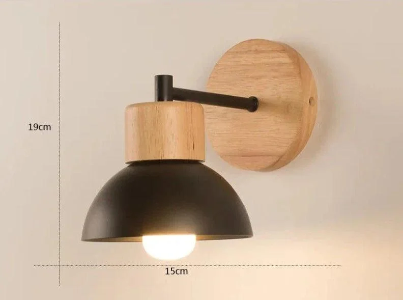 Nordic Wooden Wall Lamp -