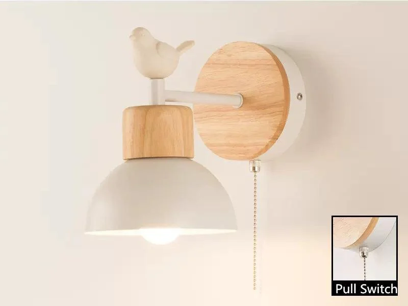 Nordic Wooden Wall Lamp -