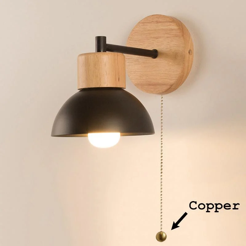 Nordic Wooden Wall Lamp -