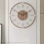 NordischeStilleWanduhrausechtemHolz 35cm GerauschlosesDesign