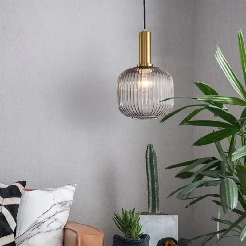 NoridcFlutedGlassPendantLightModernHomeDecor_18 NoridcFlutedGlassPendantLightModernHomeDecor