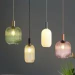 NoridcFlutedGlassPendantLightModernHomeDecor_5 NoridcFlutedGlassPendantLightModernHomeDecor