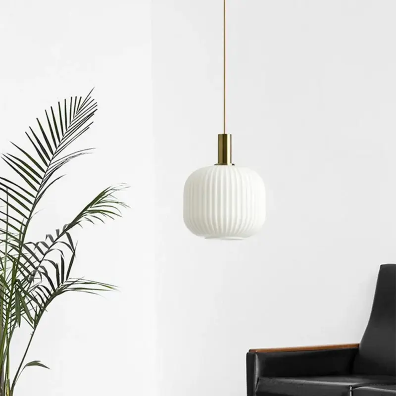NoridcFlutedGlassPendantLightModernHomeDecor