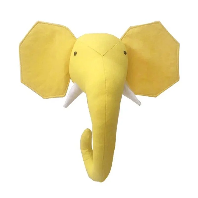 Nursery Safari Animal Head Wall Mount Stuffed Toys -