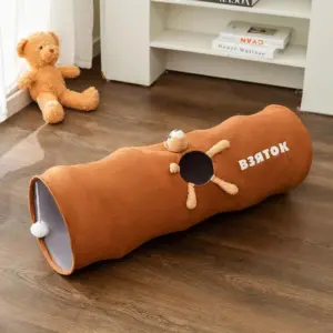 Whisker Wonderland Foldable Cartoon Cat Tunnel