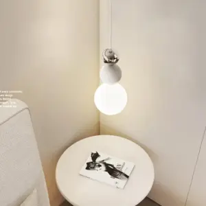 Homeko White Glass Hanging Pendant Light