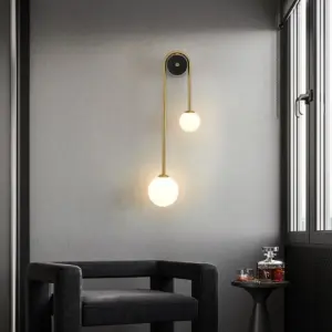 GloedGlas - Stylish glass wall lamp with 2 lights